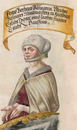 Barbara Bäsinger (1419-1497)  Foto: Geheimes Ehrenbuch der Fugger/wikipedia