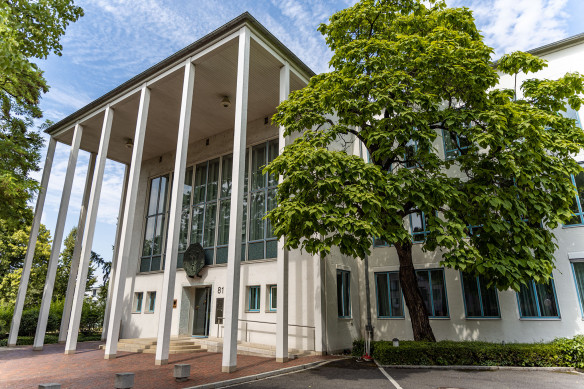 Reinste 50er Jahre: Der Bundesrechnungshof in Bonn Foto Bundesrechnungshof